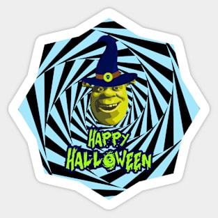 Funny Halloween Shrek Sticker